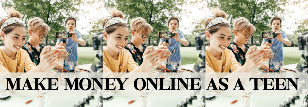 Group of teens video recording their projects - Make Money online as a teen