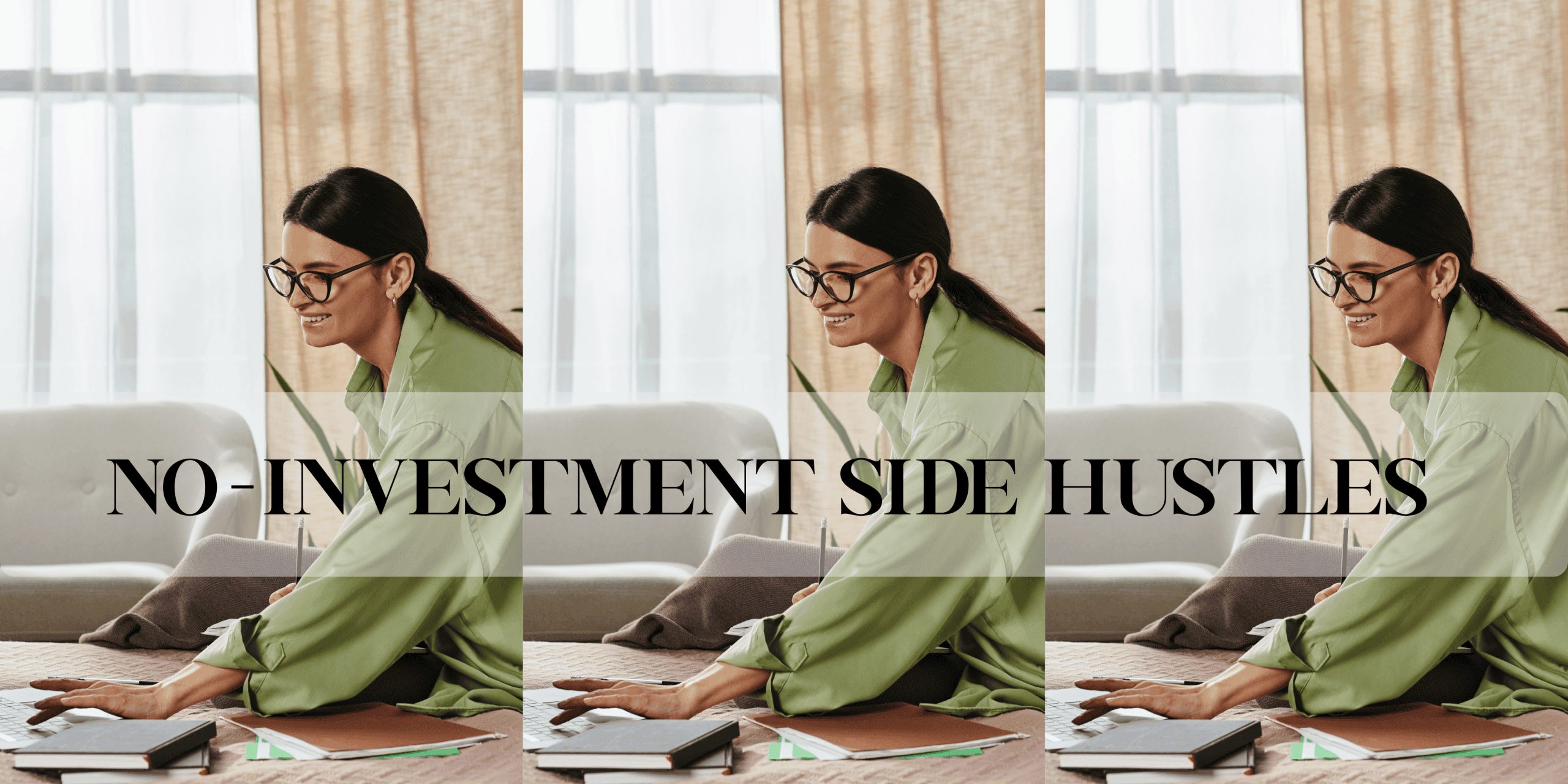 Woman on bed working on laptop