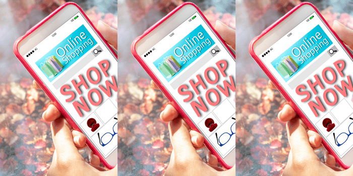 Teen is holding phone while shopping online - Teen Online Shopping Tips