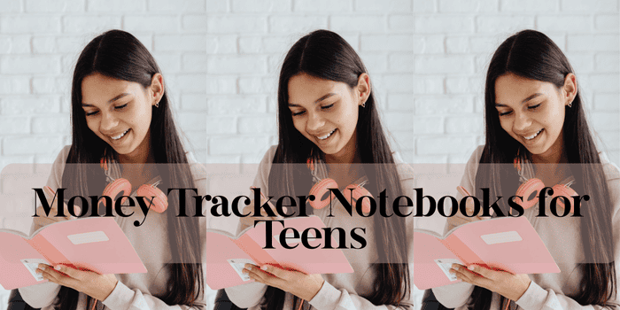 Teen girl writing in her pink notebook