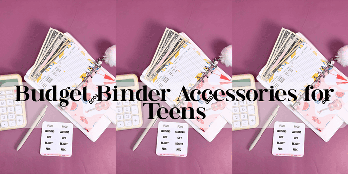 Binder Set laying flat - Budget Binder Accessories for Teens