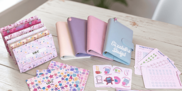 budget binder kits on table - Graduation Money Management Gifts