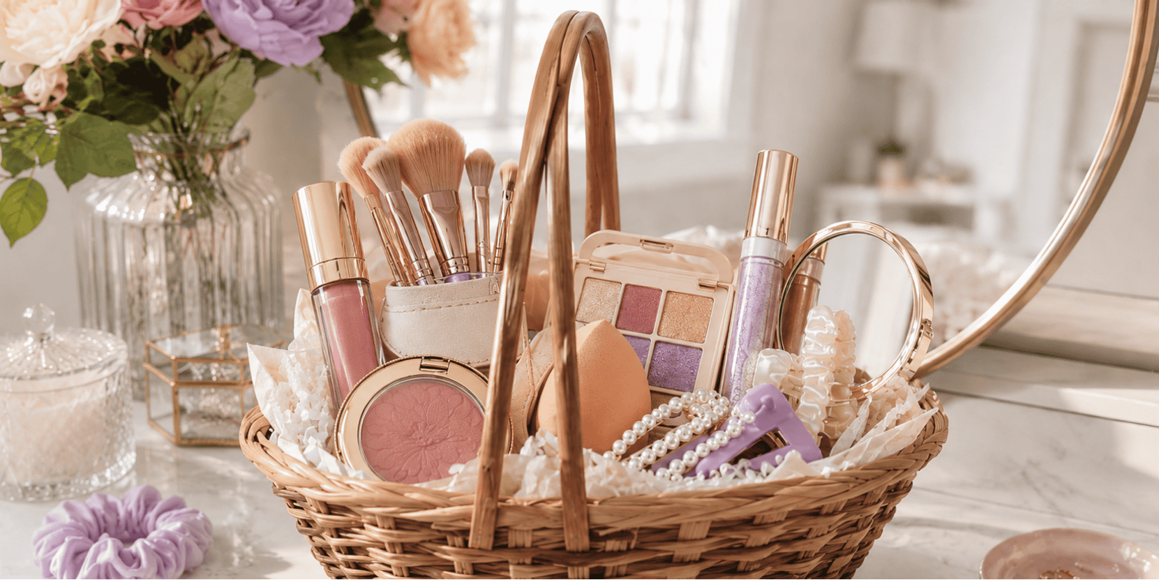 Gift basket for teen girl makeup theme - Teen Girls Gift Basket